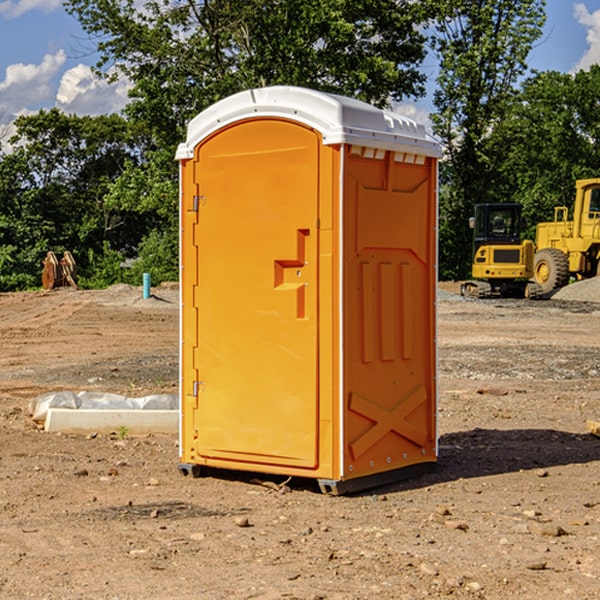 can i customize the exterior of the portable restrooms with my event logo or branding in Mandaree